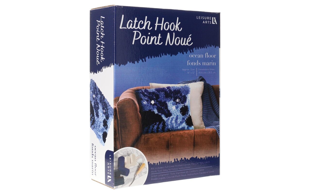 Leisure Arts Latch Hook Kit Ocean Floor, 12 x 16, Latch Hook Kit